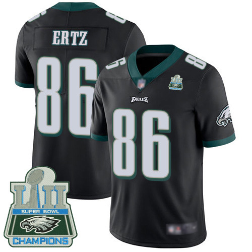 Men Philadelphia Eagles 86 Zach Ertz Black Alternate Vapor Untouchable NFL Jersey Limited Player Super Bowl LII 100th